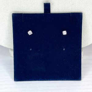 0.5 CTW Diamonique Sterling Silver with Rhodium Plate Stud Earrings